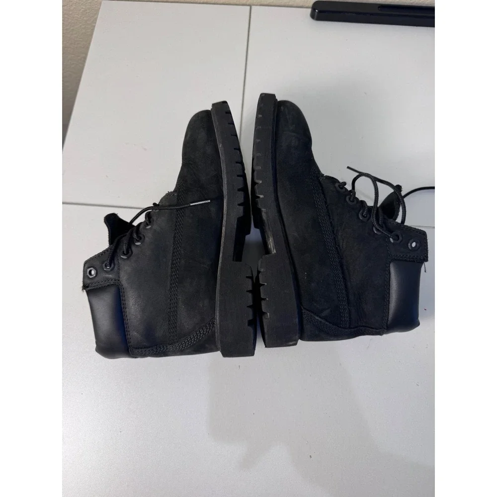 Timberland 6 Inch Premium Waterproof Boots Kids Size 1 Black Nubuck Streetwear‎